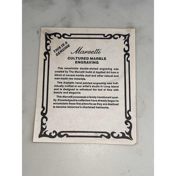 Ornate Framed Hand Painted MARVETTI Engraving Guild Signed Apple Picking Vtg - Picture 9 of 9